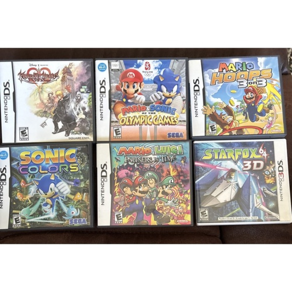 Lot of 6 Mario And More Nintendo DS Cases- No Games‎ Excellent Manuals Included